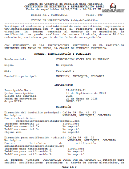 Legal 3 Portada certificado de